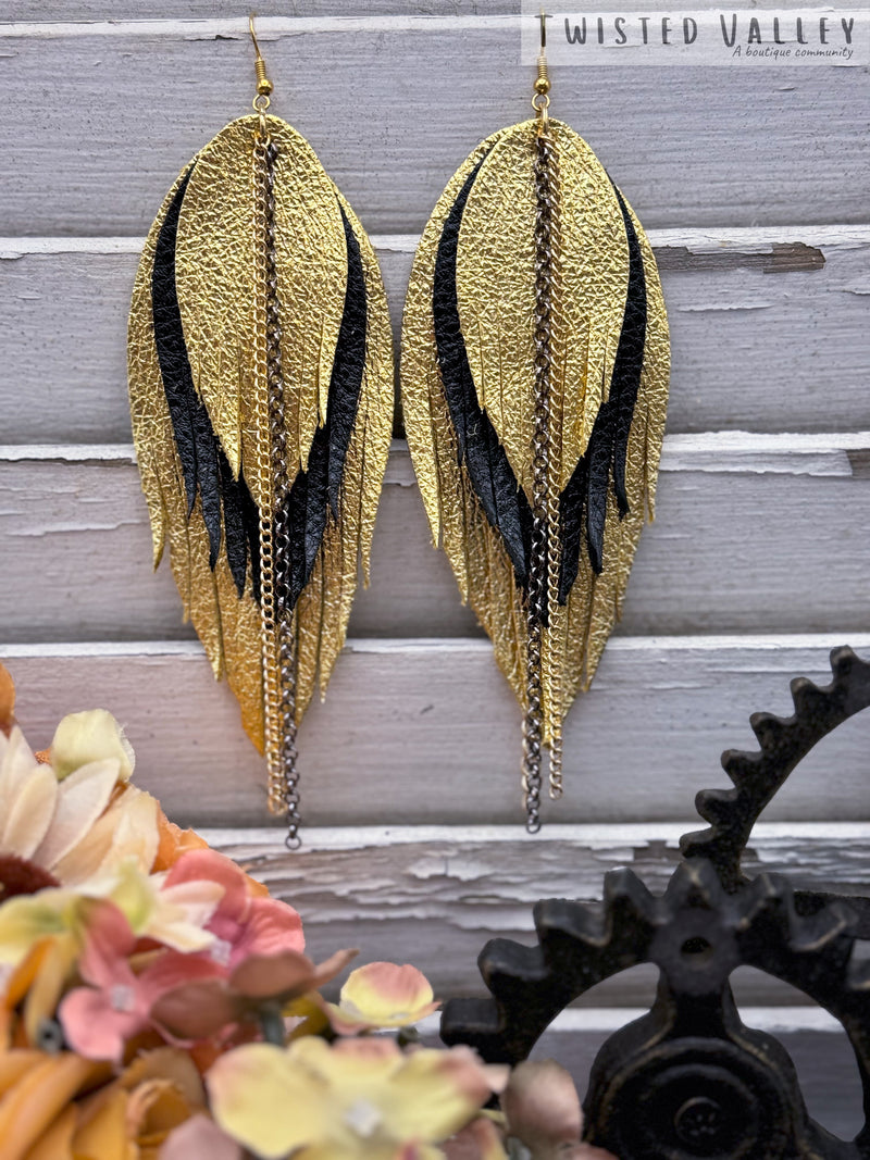 The Golden raven earring